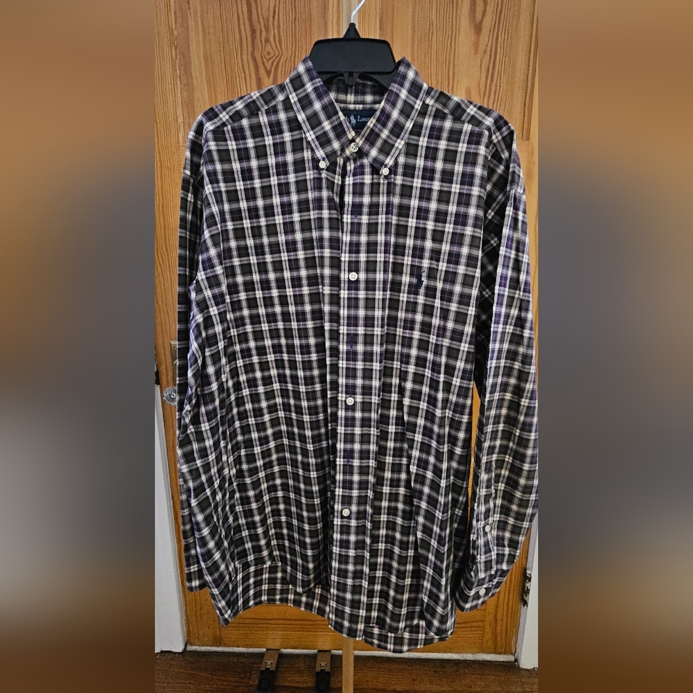 Ralph Lauren Blake Classic Plaid Long Sleeve Button Down Size Large